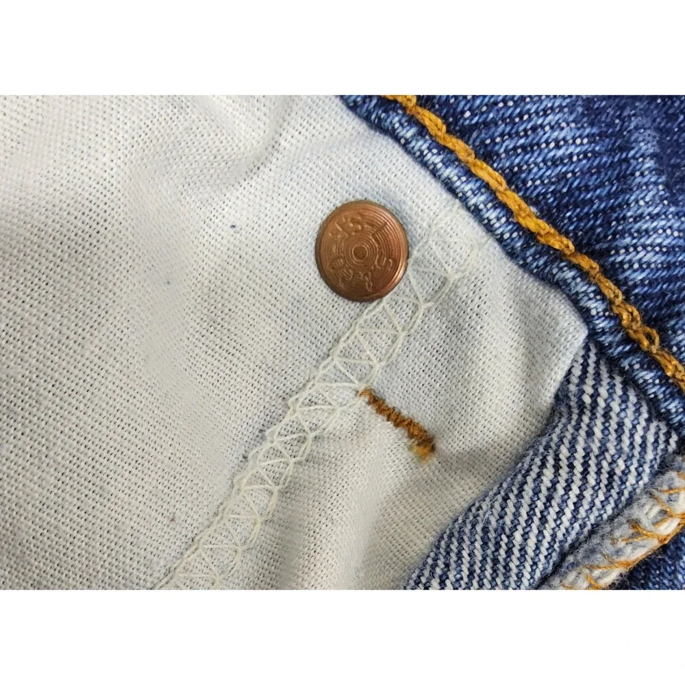 VTG Levis 517 Jeans Mens 32x31 Bootcut Orange Tab 1970s Made in USA Dark Blue